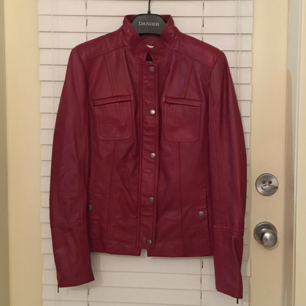 Danier Leather Jacket Red